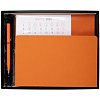 Набор Grade с календарем, оранжевый с нанесением логотипа