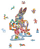 Пазл «Волшебный кролик» с нанесением логотипа