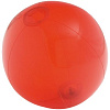 Надувной пляжный мяч Sun and Fun, полупрозрачный красный с нанесением логотипа