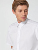 Рубашка мужская с коротким рукавом Collar, белая с нанесением логотипа
