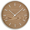 Часы настенные Kudo, беленый дуб с нанесением логотипа