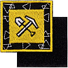 Шеврон на липучке «Кирка и лопата» с нанесением логотипа