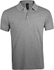 Рубашка поло мужская PRIME MEN 200 серый меланж с нанесением логотипа
