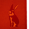 Плед Stereo Bunny, красный с нанесением логотипа