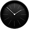 Часы настенные Berne, черные с нанесением логотипа