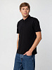 Рубашка поло мужская SUMMER 170, черная с нанесением логотипа