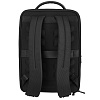 Рюкзак для ноутбука Santiago Slim с кожаной отделкой, черный с нанесением логотипа