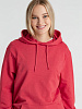 Толстовка с капюшоном унисекс Hoodie, красный меланж с нанесением логотипа