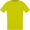 Футболка унисекс Sporty 140, желтый неон с нанесением логотипа