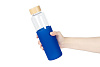 Бутылка для воды Onflow, синяя с нанесением логотипа
