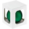 Елочный шар Finery Matt, 10 см, матовый зеленый с нанесением логотипа