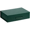 Коробка Case, подарочная, зеленая с нанесением логотипа