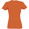 Футболка женская Imperial Women 190, оранжевая с нанесением логотипа