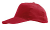 Бейсболка SUNNY, красная с нанесением логотипа