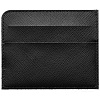 Чехол для карточек Linen, черный с нанесением логотипа