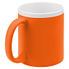 Кружка StopSpot с покрытием софт-тач, оранжевая с нанесением логотипа