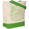 Холщовая сумка Flower Power, ярко-зеленая с нанесением логотипа
