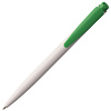 Ручка шариковая Senator Dart Polished, бело-зеленая с нанесением логотипа