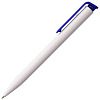 Ручка шариковая Senator Super Hit, белая с темно-синим с нанесением логотипа