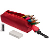 Набор Hobby с цветными карандашами, ластиком и точилкой, красный с нанесением логотипа