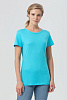 Футболка женская MISS 150, бирюзовая с нанесением логотипа