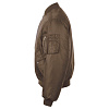 Куртка бомбер унисекс REMINGTON, коричневая с нанесением логотипа