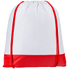 Рюкзак детский Classna, белый с красным с нанесением логотипа