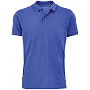 Рубашка поло мужская Planet Men, ярко-синяя с нанесением логотипа