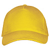 Бейсболка Long Beach, желтая с нанесением логотипа