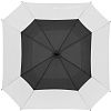 Квадратный зонт-трость Octagon, черный с белым с нанесением логотипа