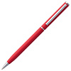 Ручка шариковая Hotel Chrome, ver.2, матовая красная с нанесением логотипа