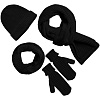 Варежки Nordkyn, черные с нанесением логотипа