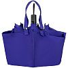 Зонт-сумка складной Stash, синий с нанесением логотипа