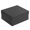 Коробка Satin, большая, черная с нанесением логотипа