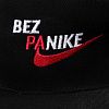Бейсболка Bez Panike, черная с нанесением логотипа
