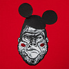 Толстовка Monkey Mouse, красная с нанесением логотипа