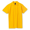 Рубашка поло мужская SPRING 210, желтая с нанесением логотипа