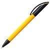 Ручка шариковая Prodir DS3 TPP Special, желтая с черным с нанесением логотипа