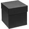 Коробка Kubus, черная с нанесением логотипа