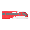 Антистресс «Поезд», белый с красным с нанесением логотипа