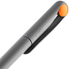 Ручка шариковая Prodir DS1 TMM Dot, серая с оранжевым с нанесением логотипа
