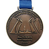 Спортивная медаль соревнований по синхронному плаванию 2019 с нанесением логотипа