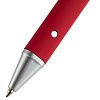 Ручка шариковая Button Up, красная с серебристым с нанесением логотипа