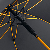 Зонт-трость с цветными спицами Color Style, оранжевый с нанесением логотипа
