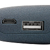Внешний аккумулятор Pebble 2600 мАч, серо-синий с нанесением логотипа