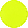 Лейбл из ПВХ Dzeta Round, L, желтый неон с нанесением логотипа