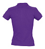 Рубашка поло женская PEOPLE 210, темно-фиолетовая с нанесением логотипа