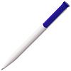 Ручка шариковая Senator Super Hit, белая с темно-синим с нанесением логотипа