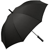 Зонт-трость Lanzer, черный с нанесением логотипа