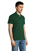 Рубашка поло мужская SUMMER 170, темно-зеленая с нанесением логотипа